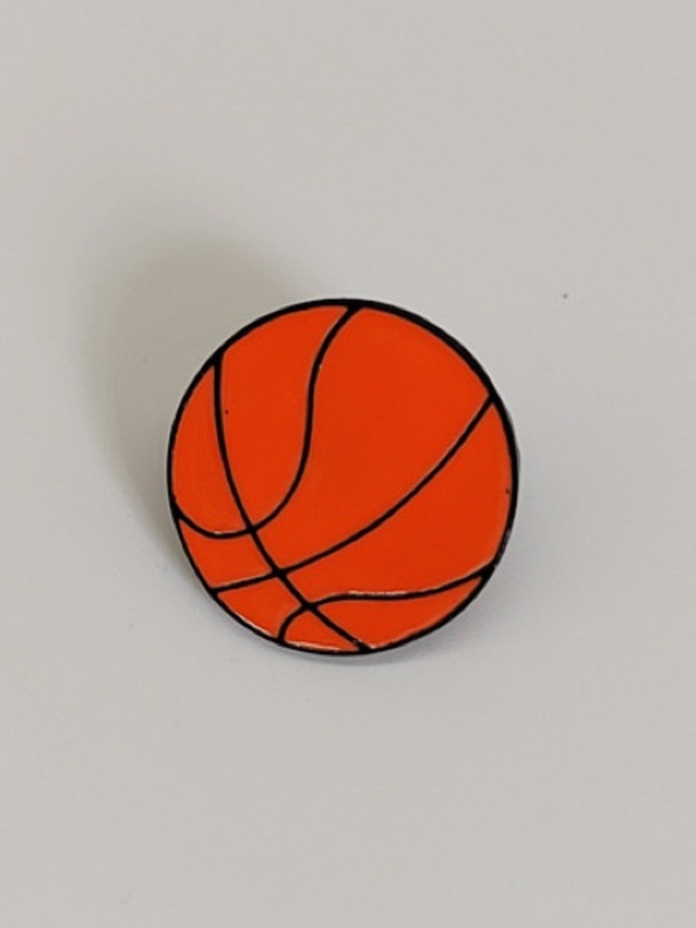 Basketball Enamel Pin | Orange Sports Ball Lapel Pin for Jackets